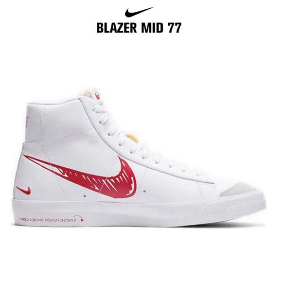Blazer Mid '77塗鴉紅鉤4