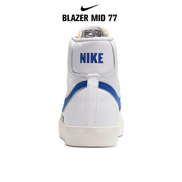 Blazer Mid '77白 藍鉤4