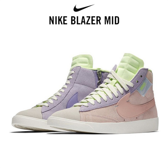 Blazer Mid粉紫拼色1